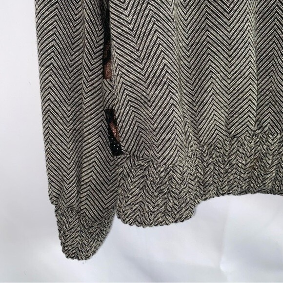 Rare Vintage KOOS Van Den Akker New York Metallic Lace Overly Button Sweater S - Picture 15 of 15